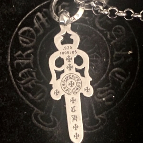 Chrome Hearts Silver Sword Pendant W/Silver Chain - Picture 3 of 10